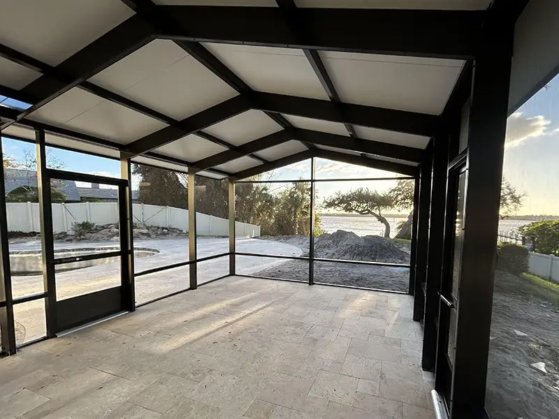 Screen room insulated roof - Palm Coast, Florida